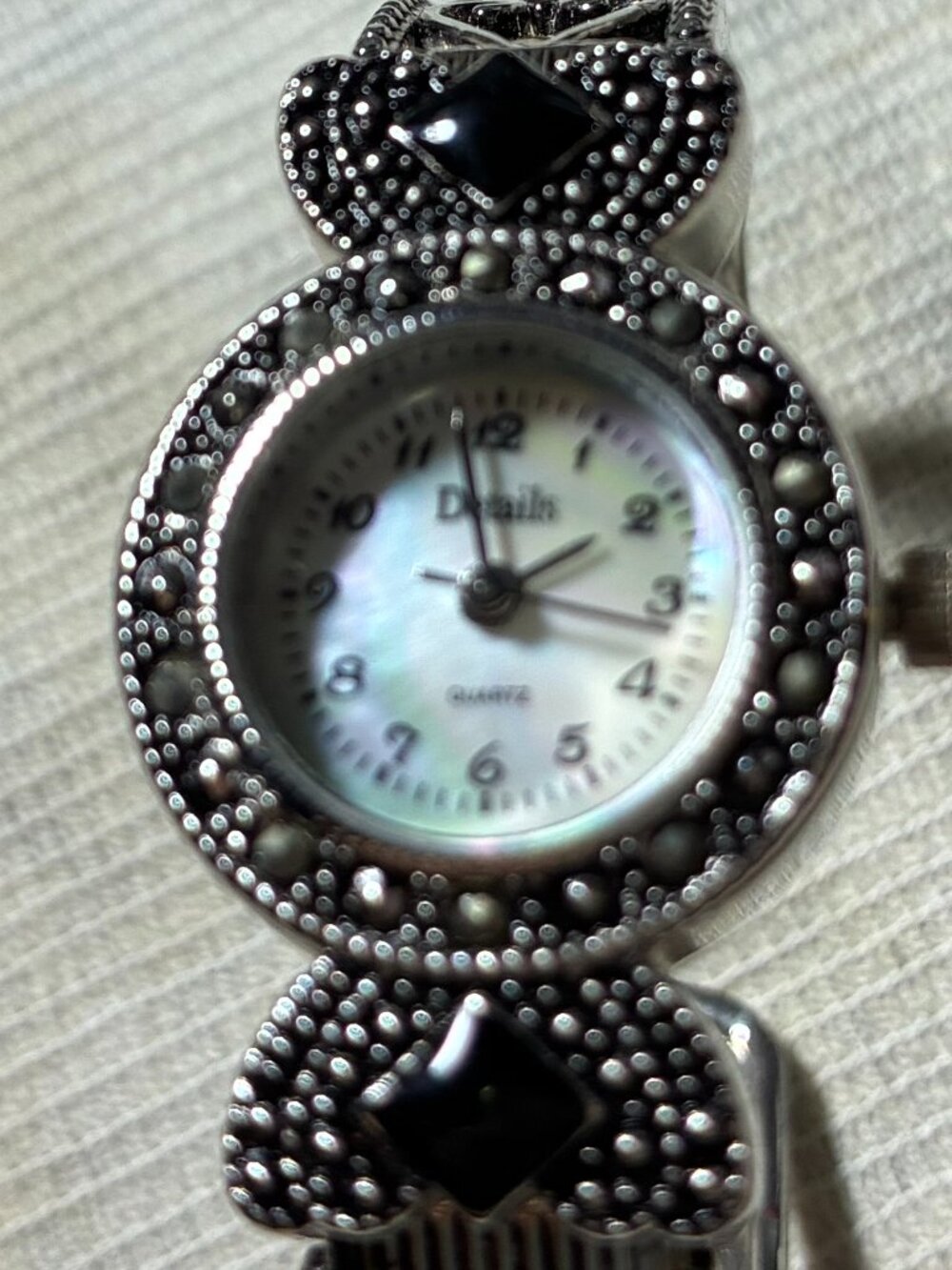 Woman's Details Silver Cuff Watch
